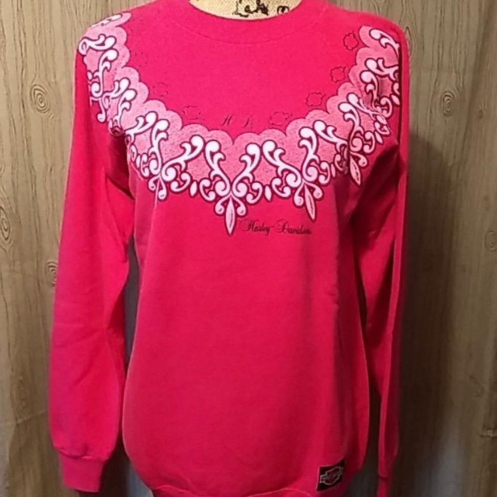 Western Pink Harley Davidson Sweatshirt